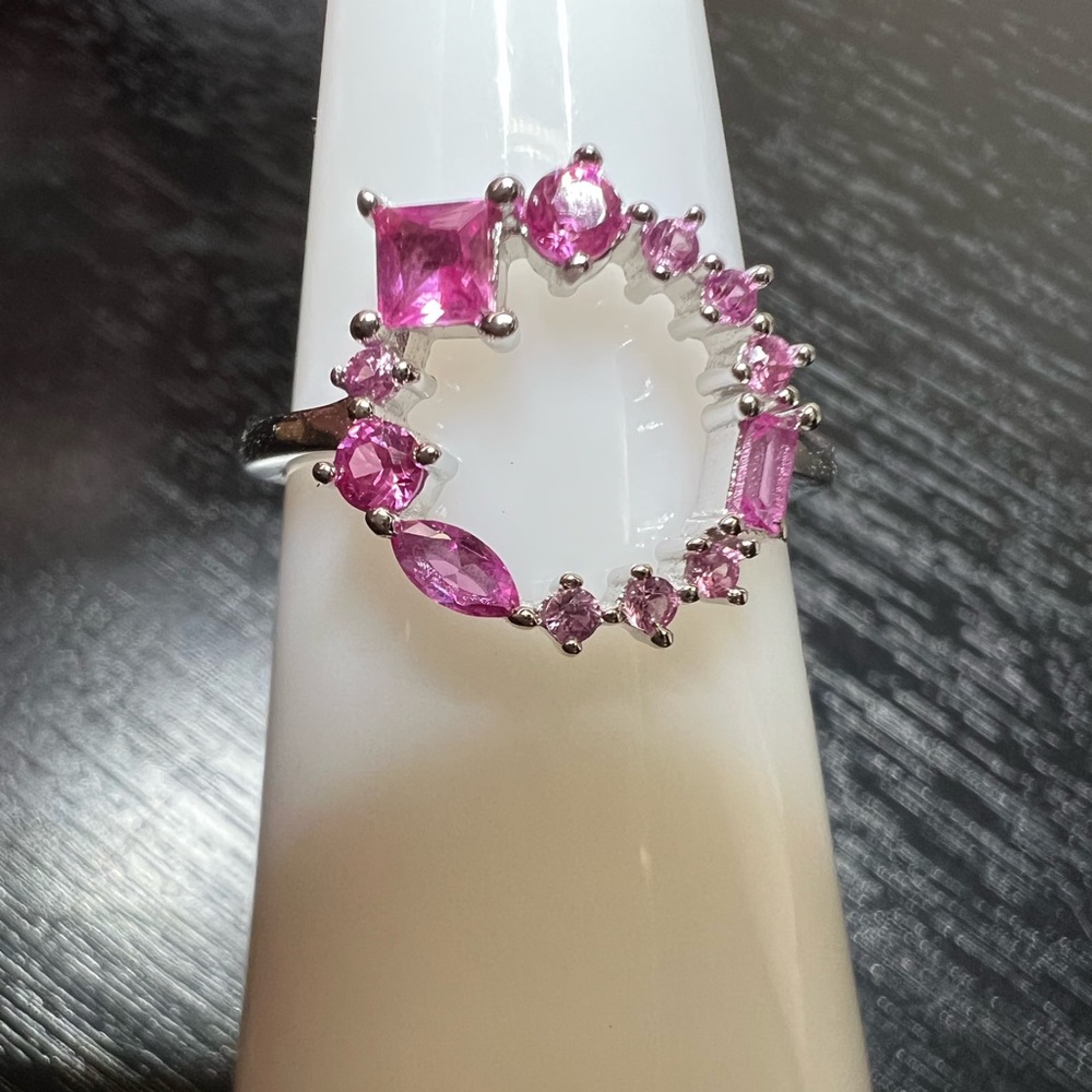 Dainty 925 Sterling Silver Open Circle Ring Size 7